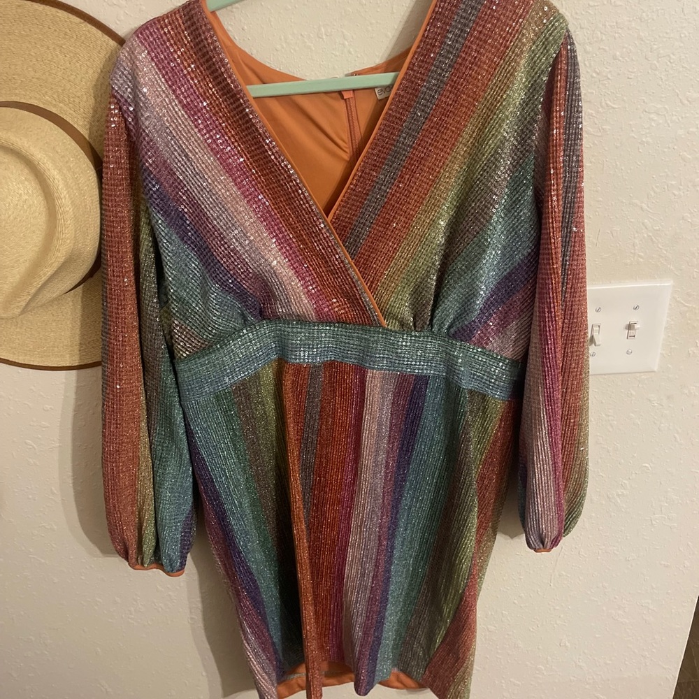 Rainbow Sequin Dress